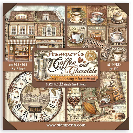 12 x 12 Scrapbook W Inspirational / Home/ Adult/ Food Coffee Themes Paper  4+ lbs