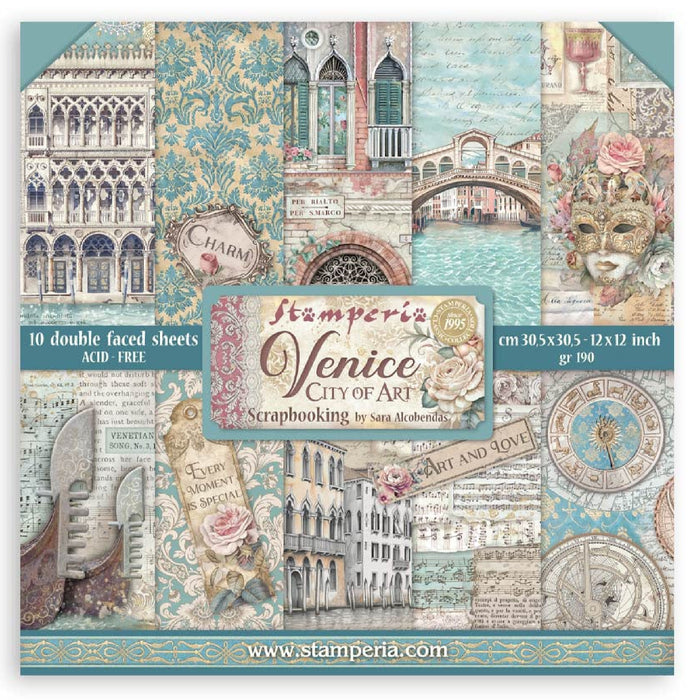 Stamperia Venice City Of Art 12" x 12" Scrapbooking Paper Pad