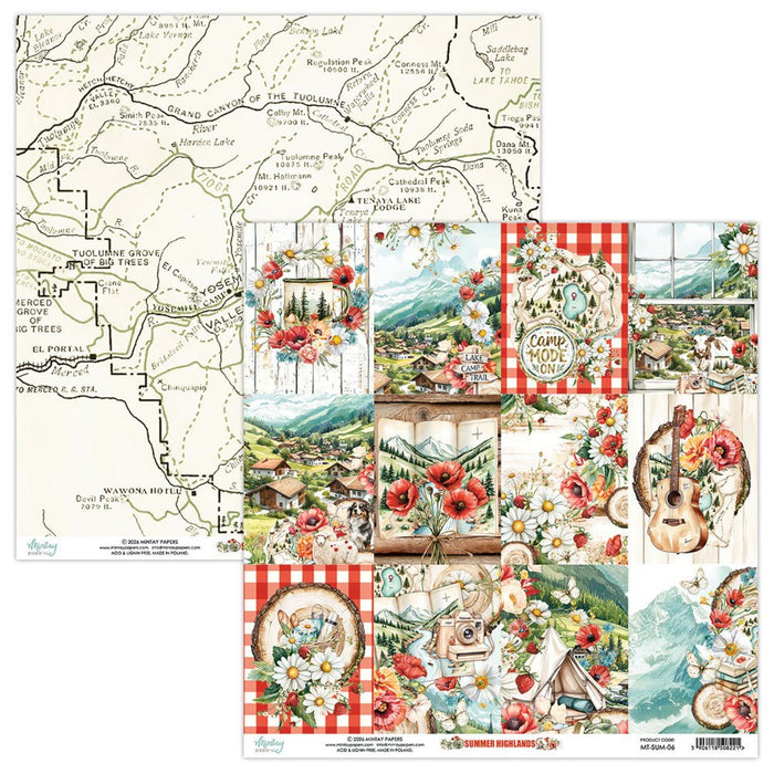 Mintay Paper Summer Highlands 12" x"12 Scrapbook Paper MT-LAS-06