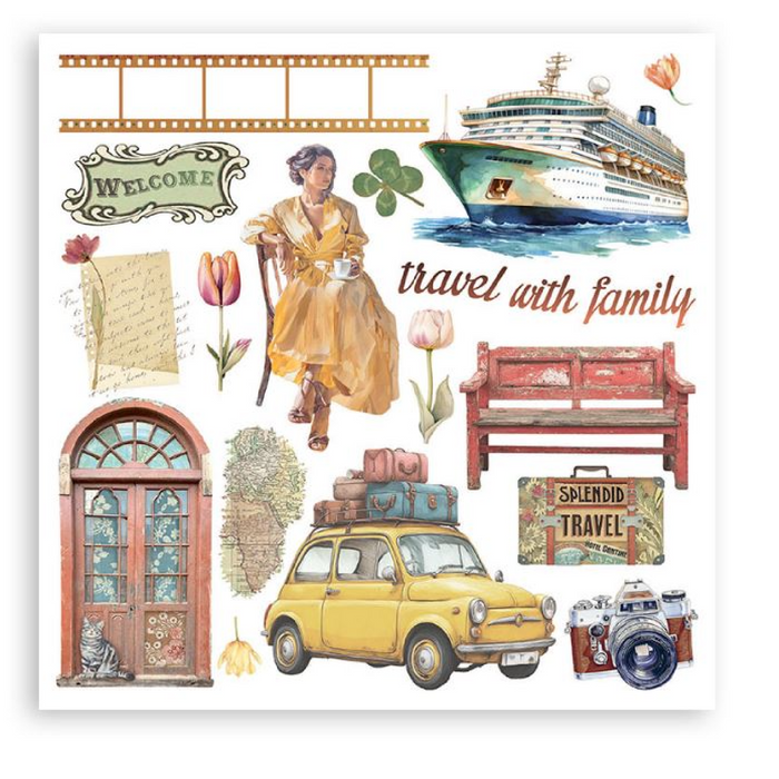 Stamperia Art Of Travelling Rub On Transfers - Assorted Pack