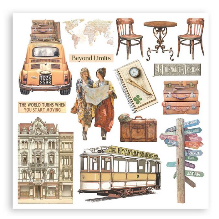 Stamperia Art Of Travelling Rub On Transfers - Assorted Pack