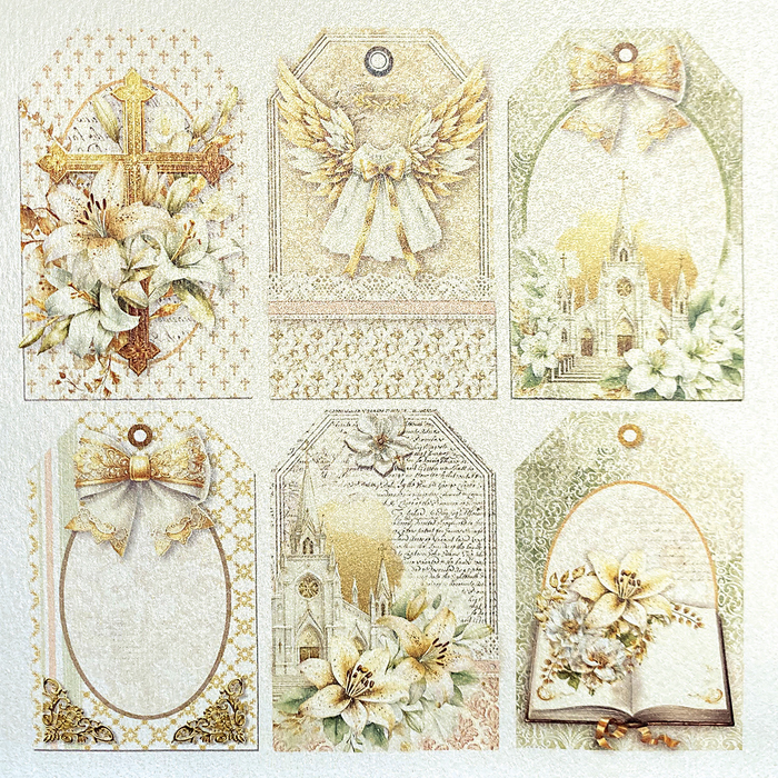 Ciao Bella  6"x6" Deluxe Blessing day Paper Pear 5pc