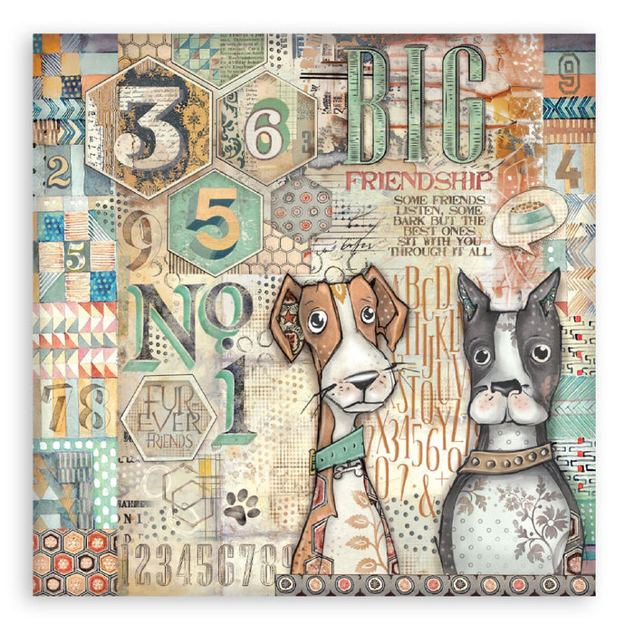 Stamperia Furry Friends 12" x 12" Single Faced Maxi Paper Pad