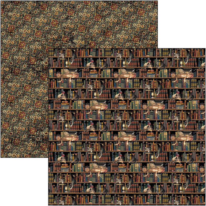 Ciao Bella Book Lovers 12" x 12" Patterns Scrapbooking Paper Set