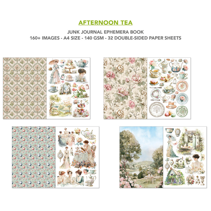 Ciao Bella Afternoon Tea A4 Junk Journal & Ephemera Book