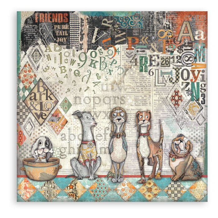 Stamperia Furry Friends 12" x 12" Single Faced Maxi Paper Pad