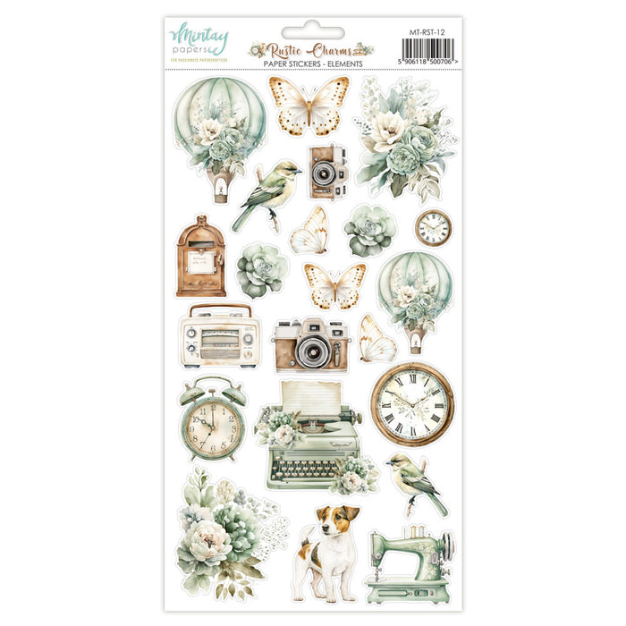 Mintay Rustic Charms 6" x"12 Paper Sticker