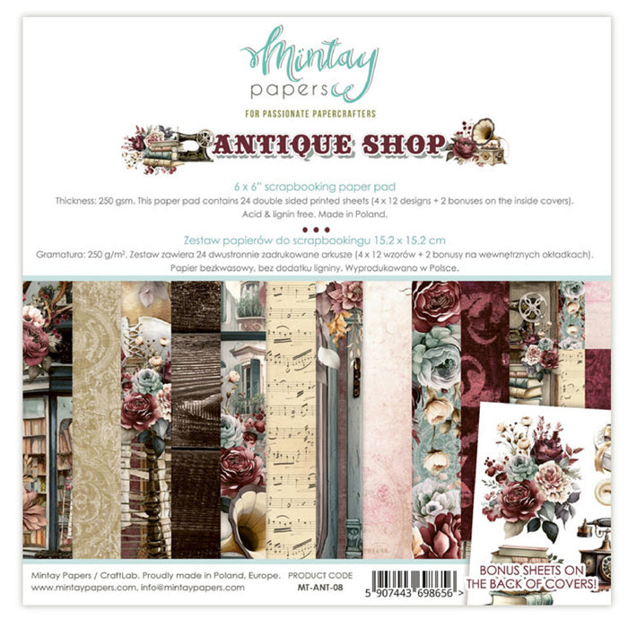Mintay Antique Shop 6" x"6 Paper Pad