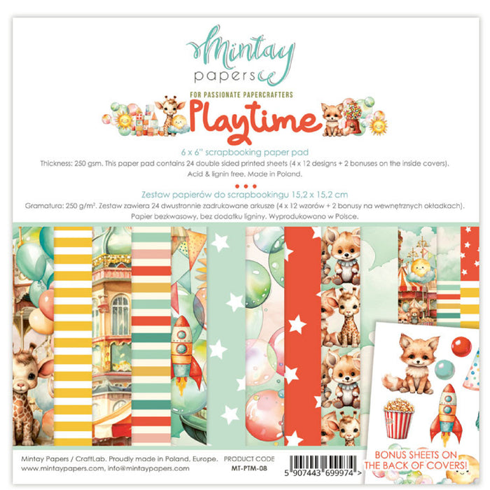 Mintay Playtime 6" x"6 Paper Pad