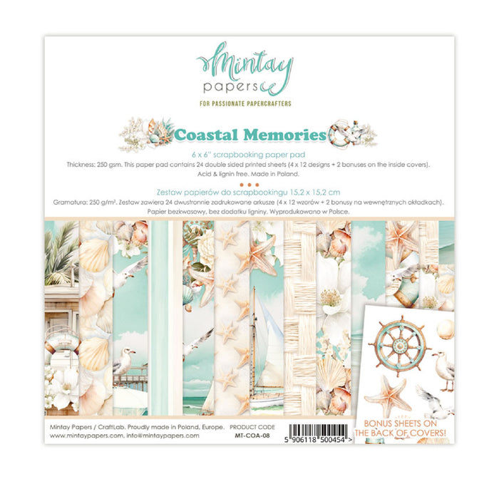 Mintay Coastal Memories 6" x"6 Paper Pad
