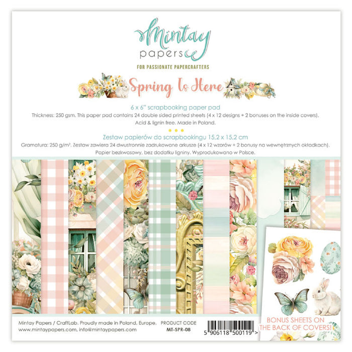 Mintay Spring Is Here 6" x"6 Paper Pad