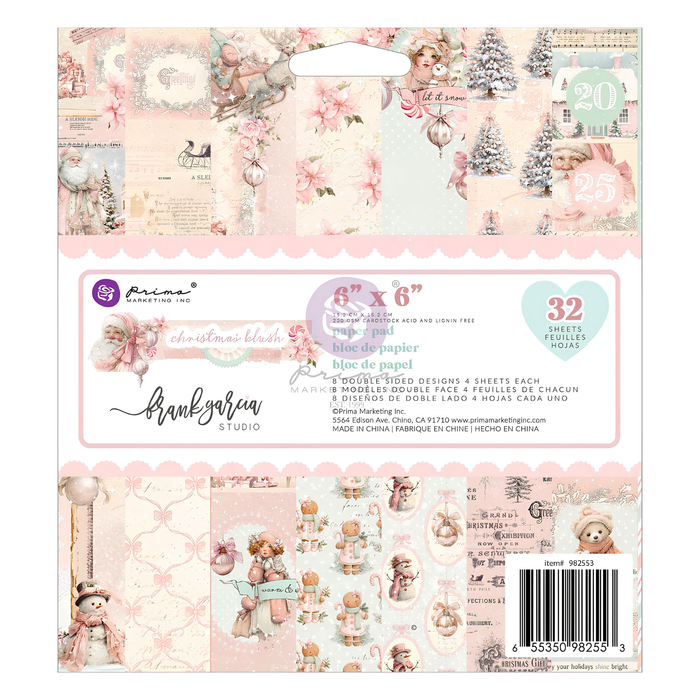 Prima Marketing Christmas Blush 6" x 6" Paper Pad