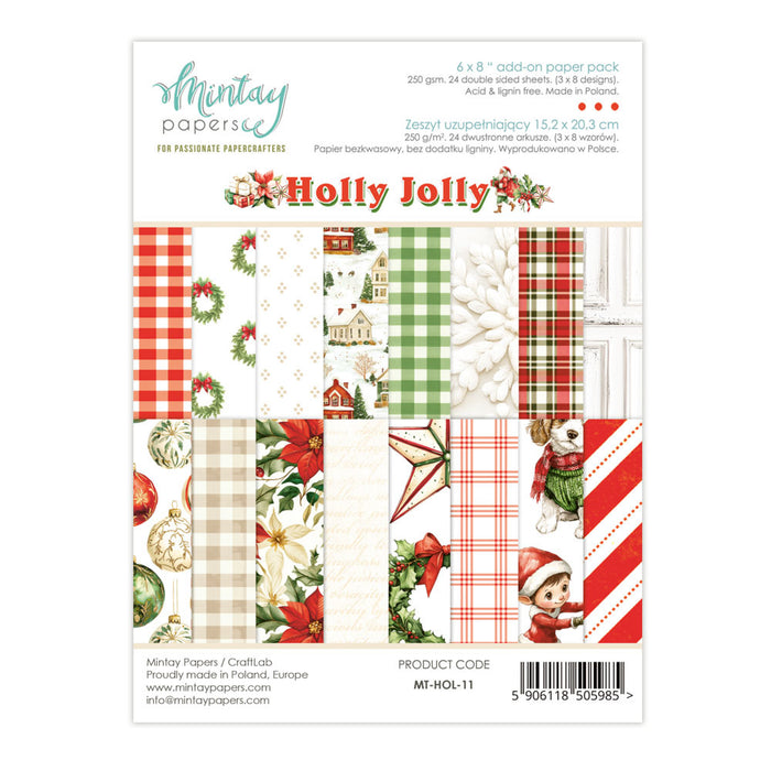 Mintay Holly Jolly 6" x"8 Add-On Paper Pad