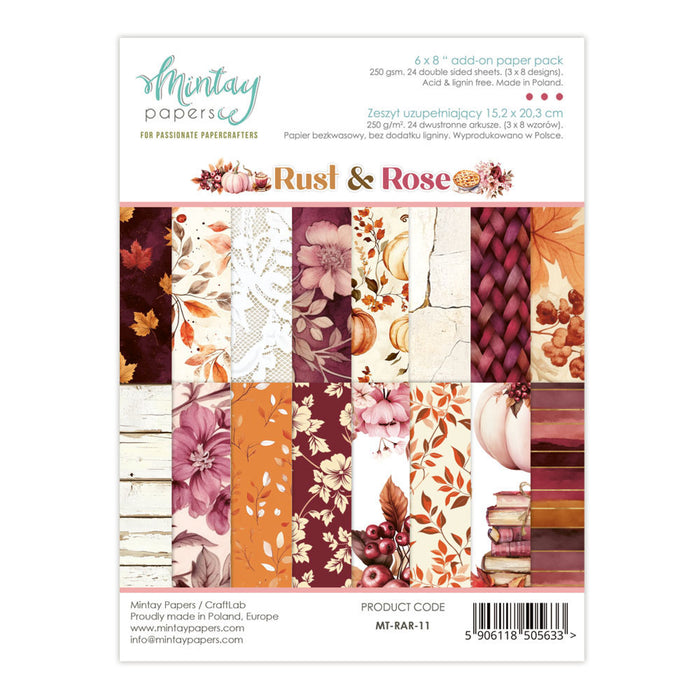 Mintay Rust & Rose 6" x"8 Add-On Paper Pad