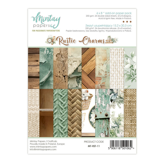 Mintay Rustic Charms 6" x"8 Paper Pad