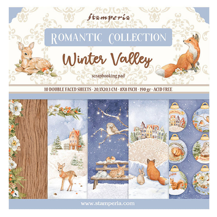 Stamperia Winter Valley 8" x 8" Scrapbooking Paper Pad