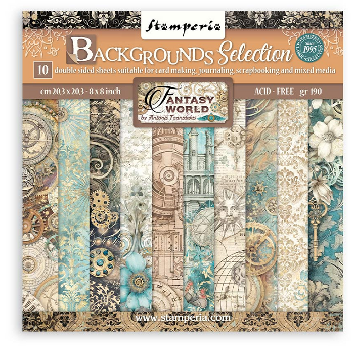 Sir Vagabond In Fantasy World 8" x 8" Backgrounds Selection Paper Pad