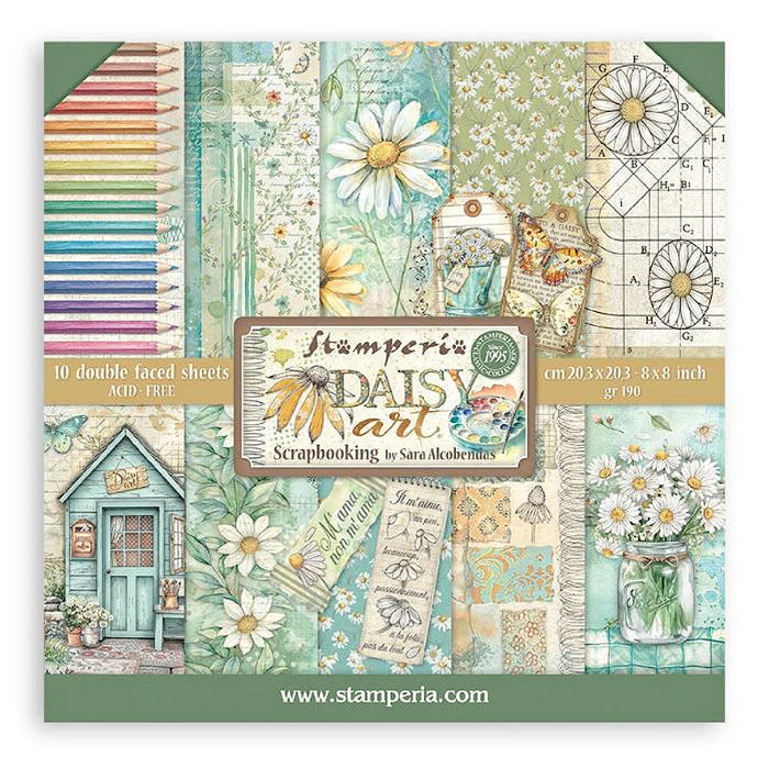 Stamperia Daisy Art 8" x 8" Scrapbooking Paper Pad
