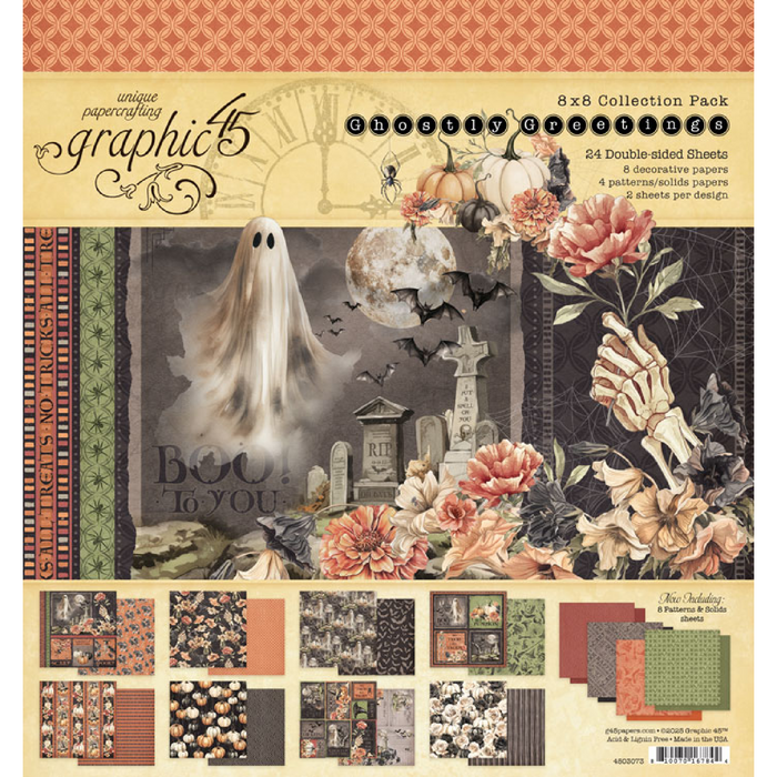 Graphic 45 Ghostly Greetings 8" x 8" Collection Pack