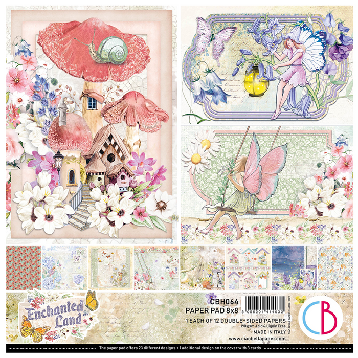 Ciao Bella Enchanted Land 8" x 8" Scrapbooking Paper Set