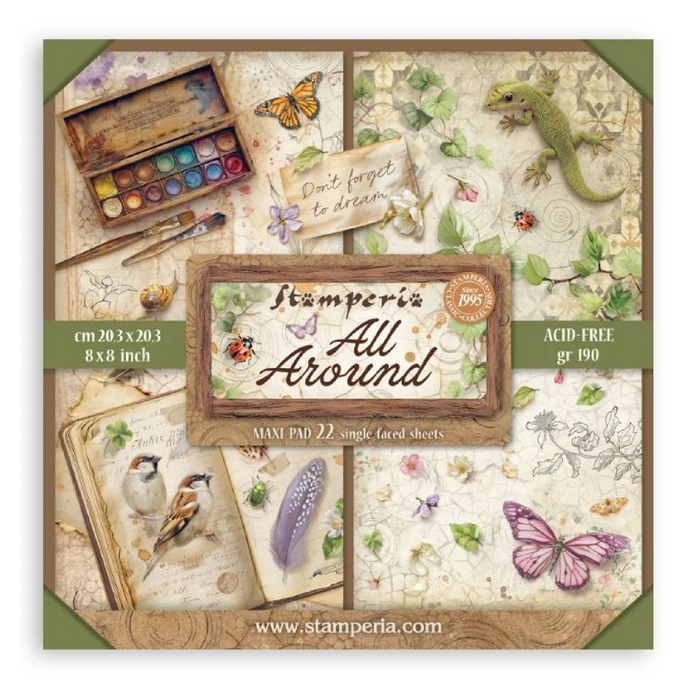 Stamperia All Around 8" x 8" Single Faced Maxi Paper Pad
