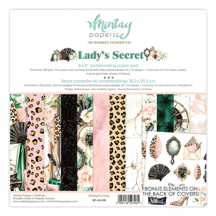 Mintay Lady's Secret 8" x"8 Paper Pad