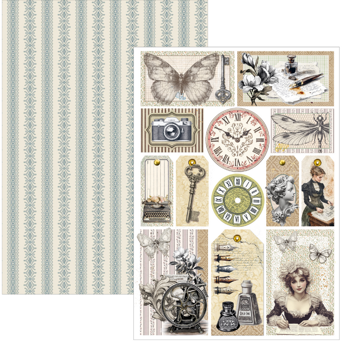 Ciao Bella Typographic A4 Scrapbooking Paper Set