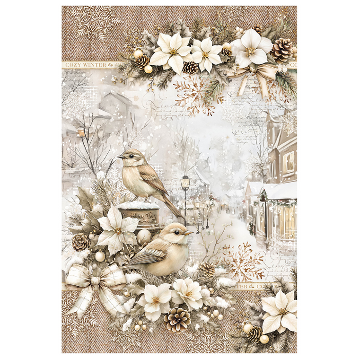 Ciao Bella Winter Season A4 Mixed Rice Paper 4pc