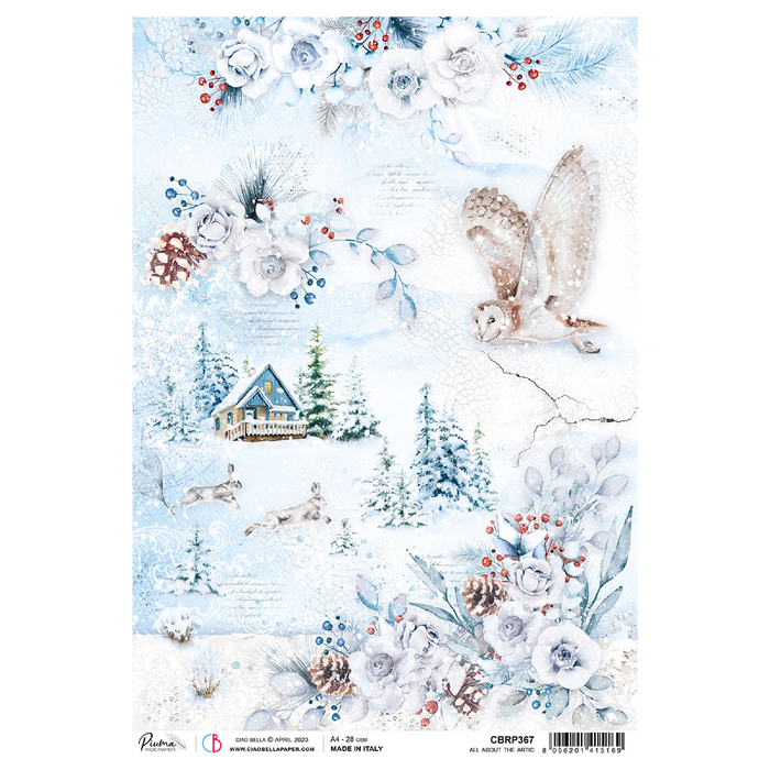 Ciao Bella Winter Journey A4 Rice Paper (All About The Artic)