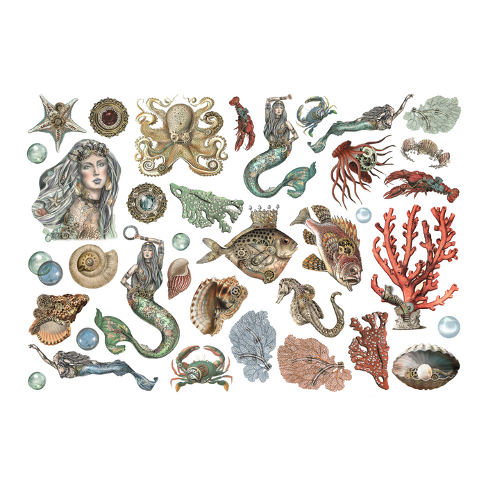 Stamperia Songs Of The Sea Adhesive Ephemera (Mermaids)