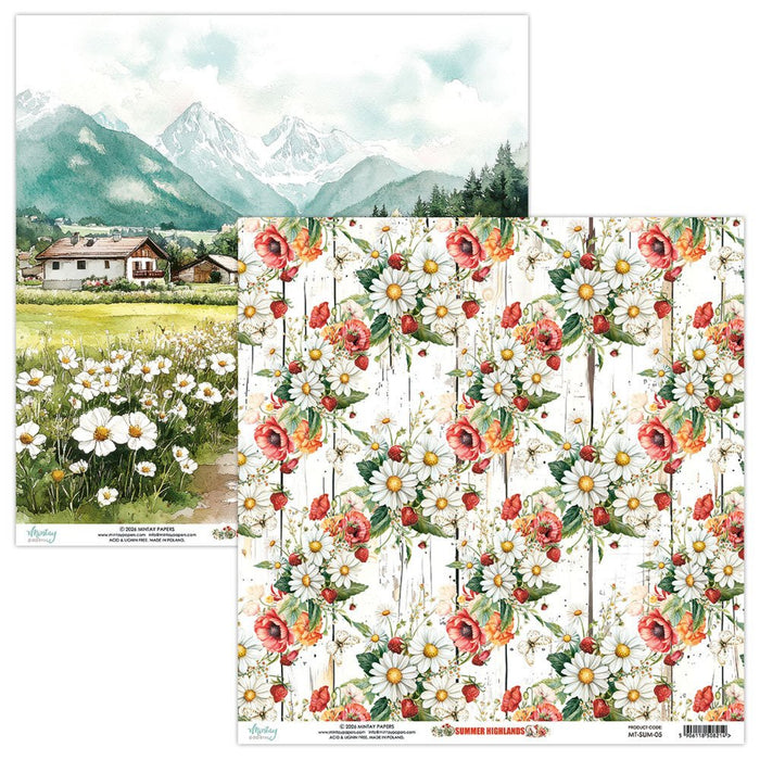 Mintay Paper Summer Highlands 12" x"12 Scrapbooking Paper Set