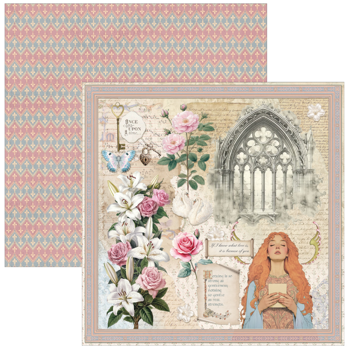 Ciao Bella Paper Courtly Love 8" x 8" Scrapbooking Paper Set