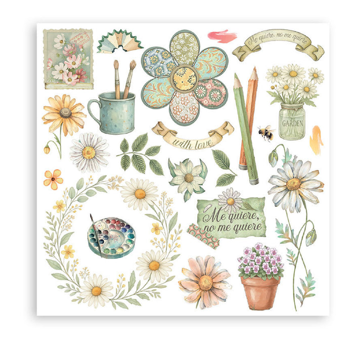 Stamperia Daisy Art Rub On Transfers - Assorted Pack