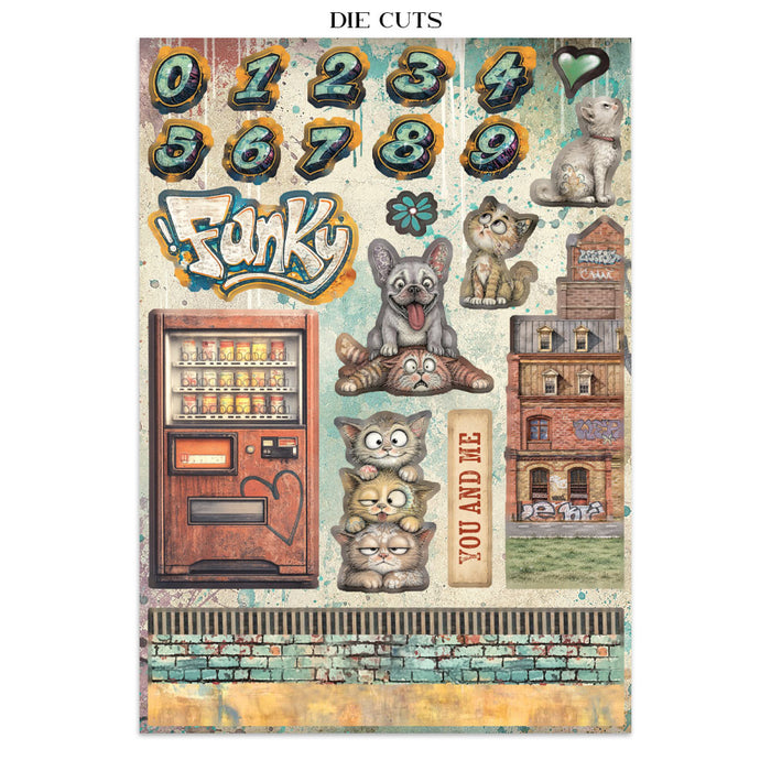Stamperia Paper Furry Friends 2 Junk Journal Stickers Cut-outs Backgrounds