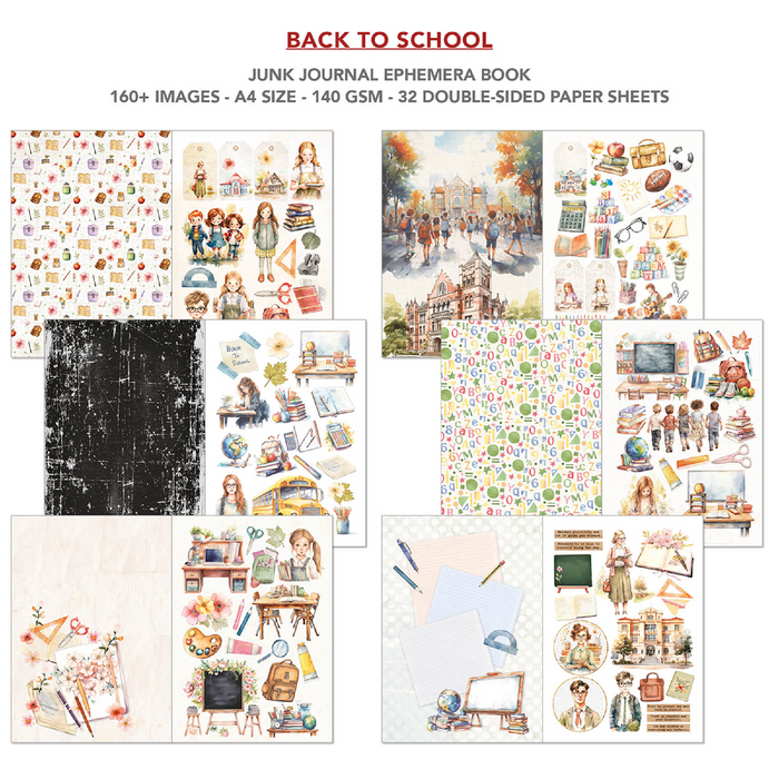 Ciao Bella School A4 Junk Journal & Ephemera Book