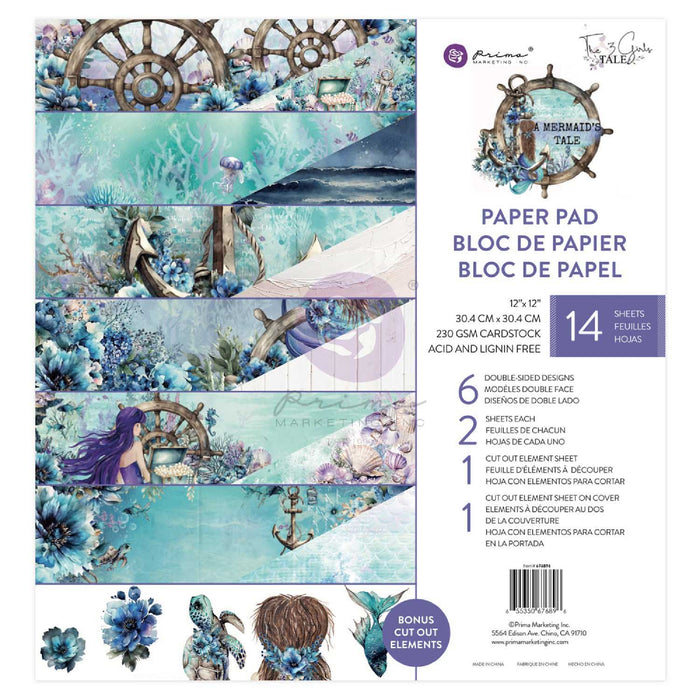 Prima Marketing Mermaid’s Tale 12" x 12" Paper Set