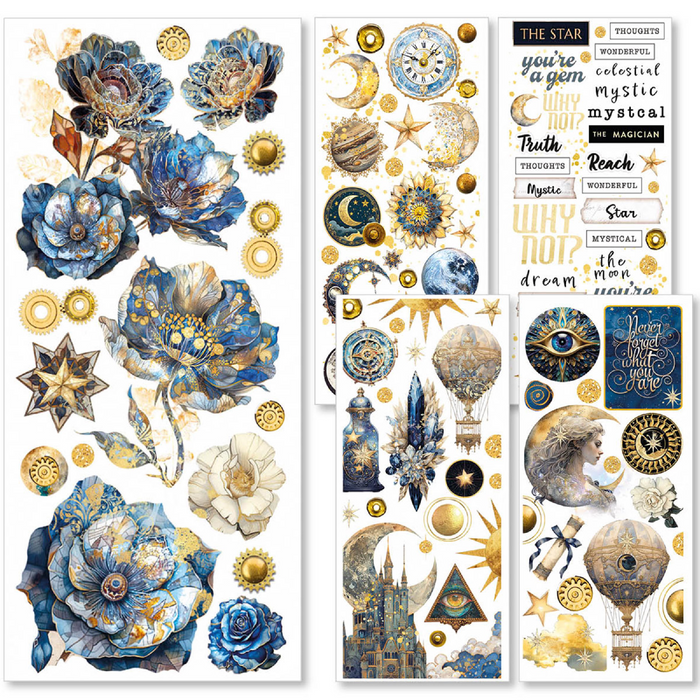 Ciao Bella Celestial Art Transparent Stickers 5pc