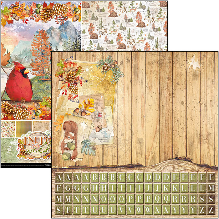 Ciao Bella Into The Wild 12" x 12" Patterns Scrapbooking Paper Set