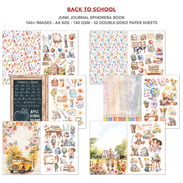 Ciao Bella School A4 Junk Journal & Ephemera Book