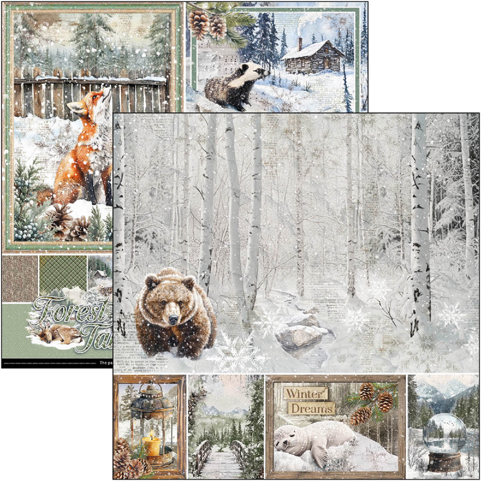 Ciao Bella Forest Tales 8" x 8" Scrapbooking Paper Set