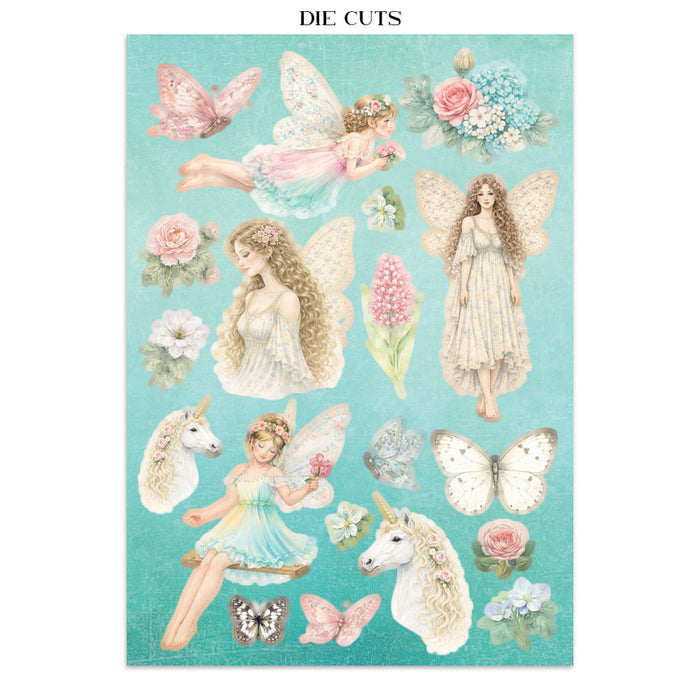 Stamperia Paper Wonderland Junk Journal Stickers Cut-outs Backgrounds