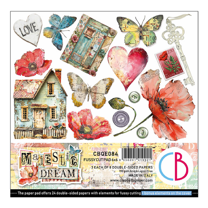 Ciao Bella Paper Majestic Dream 6" x 6" Fussy Cut Pad