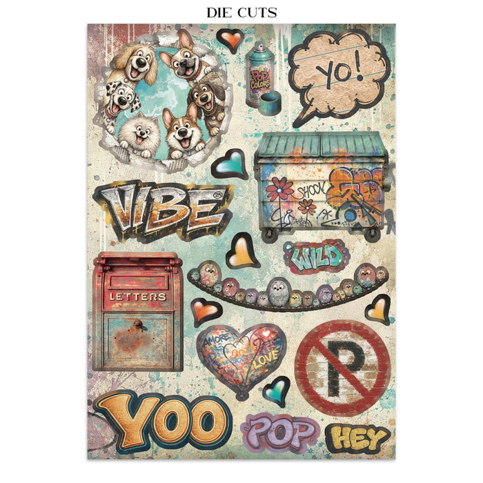 Stamperia Paper Furry Friends 2 Junk Journal Stickers Cut-outs Backgrounds