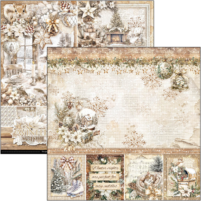 Ciao Bella Paper Winter Season 8" x 8" Scrapbooking Paper Set