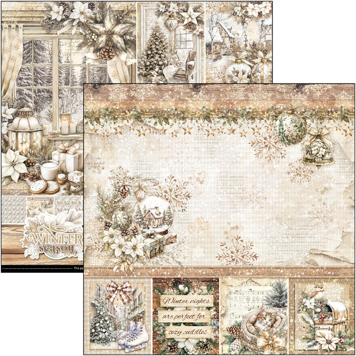 Ciao Bella Paper Winter Season 12" x 12" Scrapbooking Paper Set