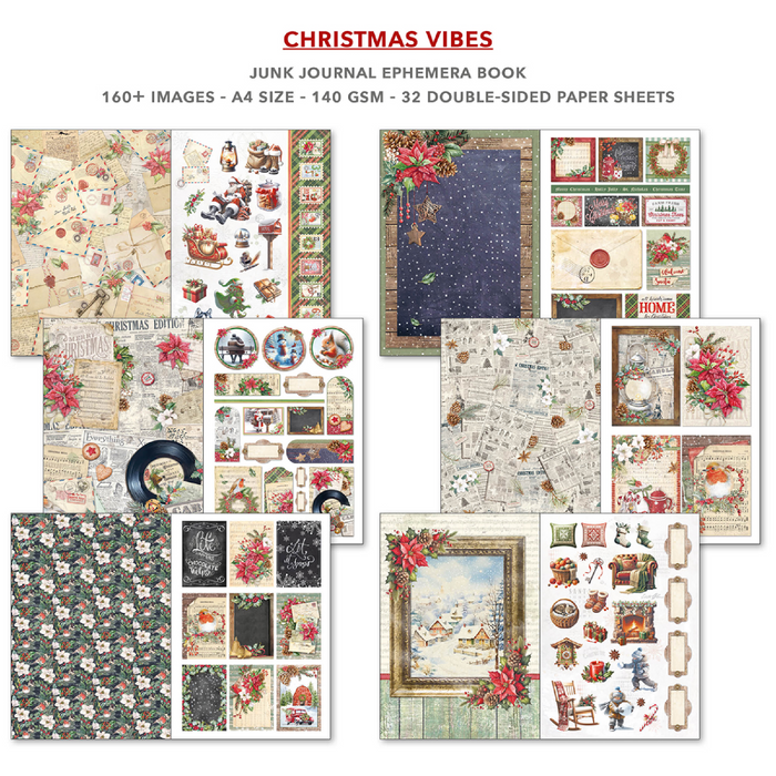 Ciao Bella Christmas Vibes A4 Junk Journal & Ephemera Book
