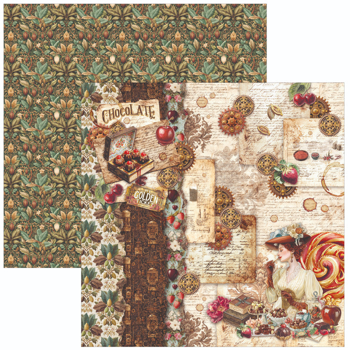 Ciao Bella Paper Chocolate Wanderlust 8" x 8" Scrapbooking Paper Set