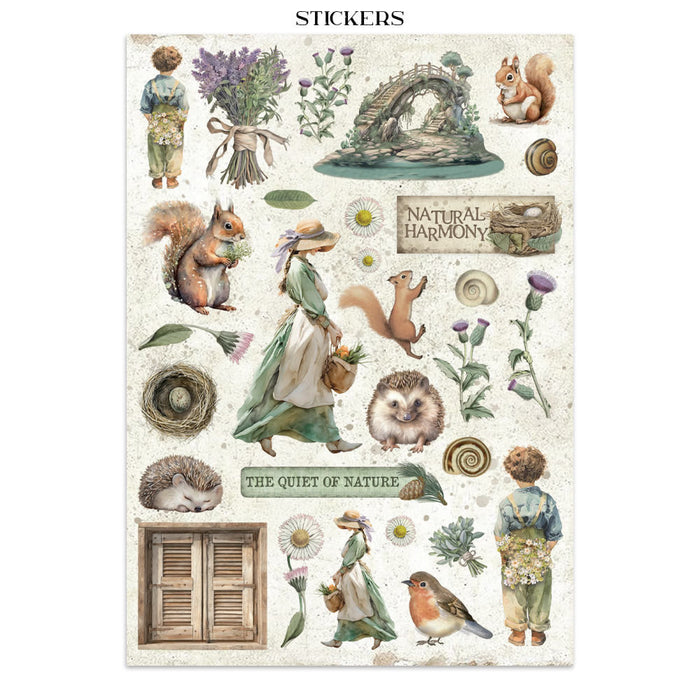 Stamperia Herbarium Silvae Junk Journal Stickers Cut-outs Backgrounds
