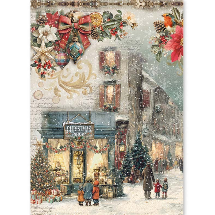 Ciao Bella Paper Merry & Bright A5 Mixed Rice Paper 8pc