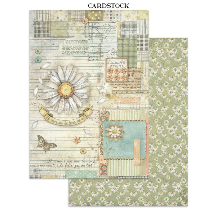 Stamperia Daisy Art Junk Journal Stickers Cut-outs Backgrounds